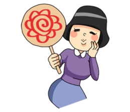 Retro Woman Sticker sticker #11101247