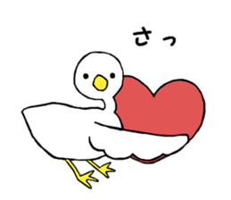 Free white bird 2 sticker #11102204