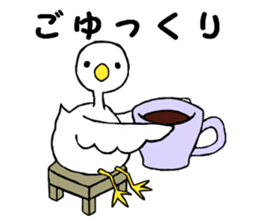 Free white bird 2 sticker #11102218