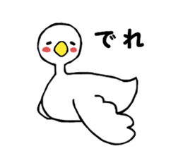 Free white bird 2 sticker #11102227