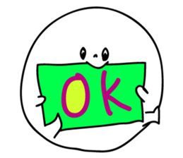 Marshmallow of ghosts, is a Maru-chan. sticker #11102880