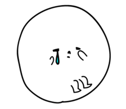 Marshmallow of ghosts, is a Maru-chan. sticker #11102882