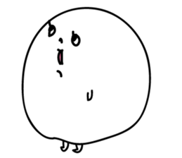 Marshmallow of ghosts, is a Maru-chan. sticker #11102883