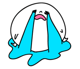 Marshmallow of ghosts, is a Maru-chan. sticker #11102890