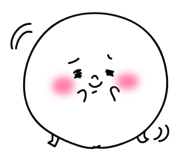 Marshmallow of ghosts, is a Maru-chan. sticker #11102891