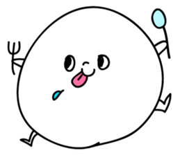 Marshmallow of ghosts, is a Maru-chan. sticker #11102894