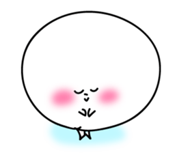 Marshmallow of ghosts, is a Maru-chan. sticker #11102895