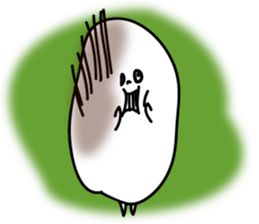 Marshmallow of ghosts, is a Maru-chan. sticker #11102896