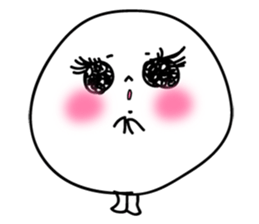 Marshmallow of ghosts, is a Maru-chan. sticker #11102901