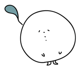 Marshmallow of ghosts, is a Maru-chan. sticker #11102902