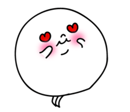 Marshmallow of ghosts, is a Maru-chan. sticker #11102907