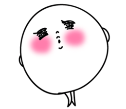 Marshmallow of ghosts, is a Maru-chan. sticker #11102911