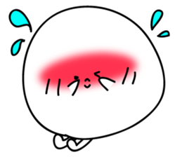 Marshmallow of ghosts, is a Maru-chan. sticker #11102912