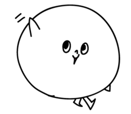 Marshmallow of ghosts, is a Maru-chan. sticker #11102913