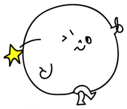 Marshmallow of ghosts, is a Maru-chan. sticker #11102914