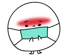 Marshmallow of ghosts, is a Maru-chan. sticker #11102915