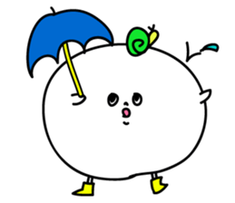 Marshmallow of ghosts, is a Maru-chan. sticker #11102916