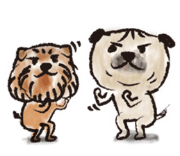 PUG's & Brussels sticker #11103865