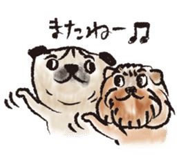 PUG's & Brussels sticker #11103871