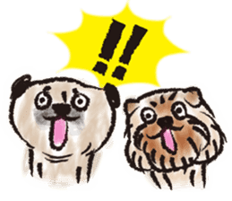 PUG's & Brussels sticker #11103879