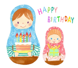 Birthday and celebration message sticker #11104001
