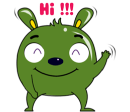 Babie-Rabbit in Green sticker #11104160