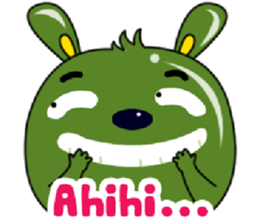 Babie-Rabbit in Green sticker #11104161