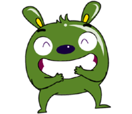 Babie-Rabbit in Green sticker #11104164