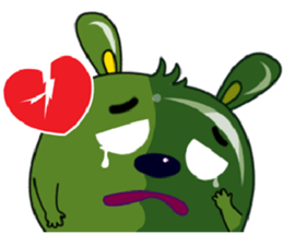 Babie-Rabbit in Green sticker #11104165
