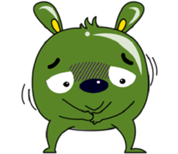 Babie-Rabbit in Green sticker #11104167