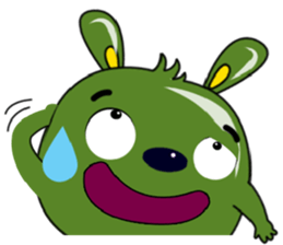 Babie-Rabbit in Green sticker #11104168
