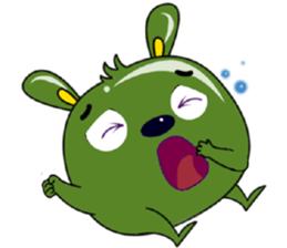 Babie-Rabbit in Green sticker #11104169