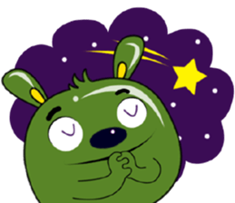 Babie-Rabbit in Green sticker #11104170