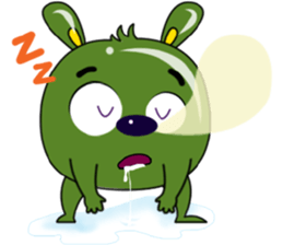Babie-Rabbit in Green sticker #11104172