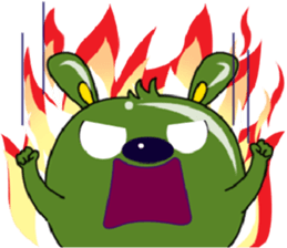 Babie-Rabbit in Green sticker #11104178