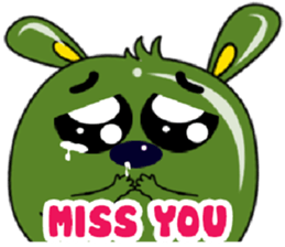 Babie-Rabbit in Green sticker #11104180