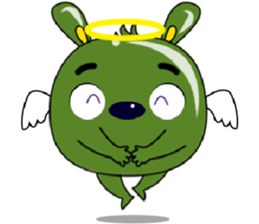 Babie-Rabbit in Green sticker #11104181