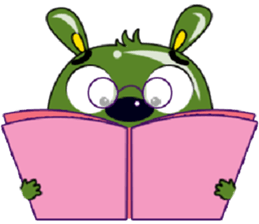 Babie-Rabbit in Green sticker #11104182