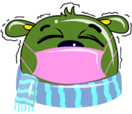 Babie-Rabbit in Green sticker #11104183