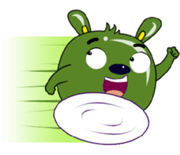 Babie-Rabbit in Green sticker #11104184