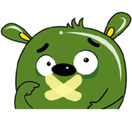 Babie-Rabbit in Green sticker #11104185