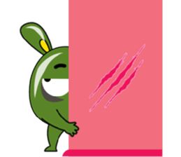 Babie-Rabbit in Green sticker #11104188