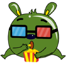 Babie-Rabbit in Green sticker #11104192