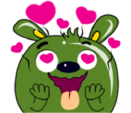 Babie-Rabbit in Green sticker #11104194