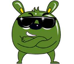 Babie-Rabbit in Green sticker #11104195