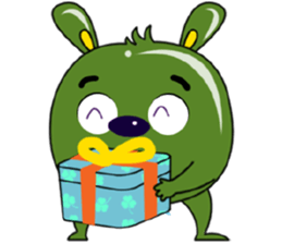 Babie-Rabbit in Green sticker #11104196