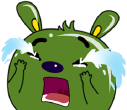 Babie-Rabbit in Green sticker #11104197