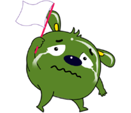 Babie-Rabbit in Green sticker #11104198