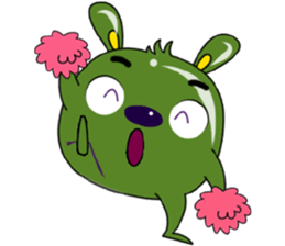 Babie-Rabbit in Green sticker #11104199