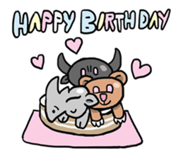 AsB - 117 Bear Buffalo & Rhino sticker #11104636